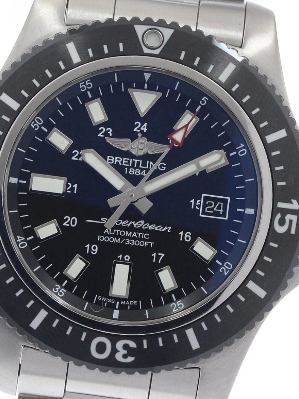 BREITLING Super Ocean 44 Special Y17393 Date Black Dial Automatic Men's _956372